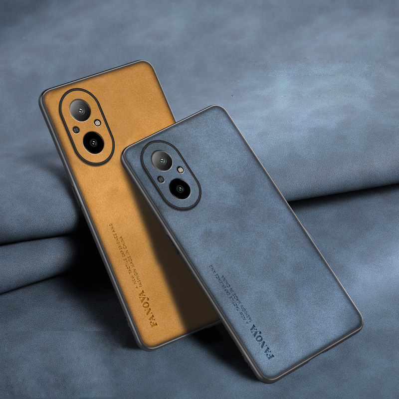 Realme C67 - غطاء خلفي من الجلد لهاتف Realme