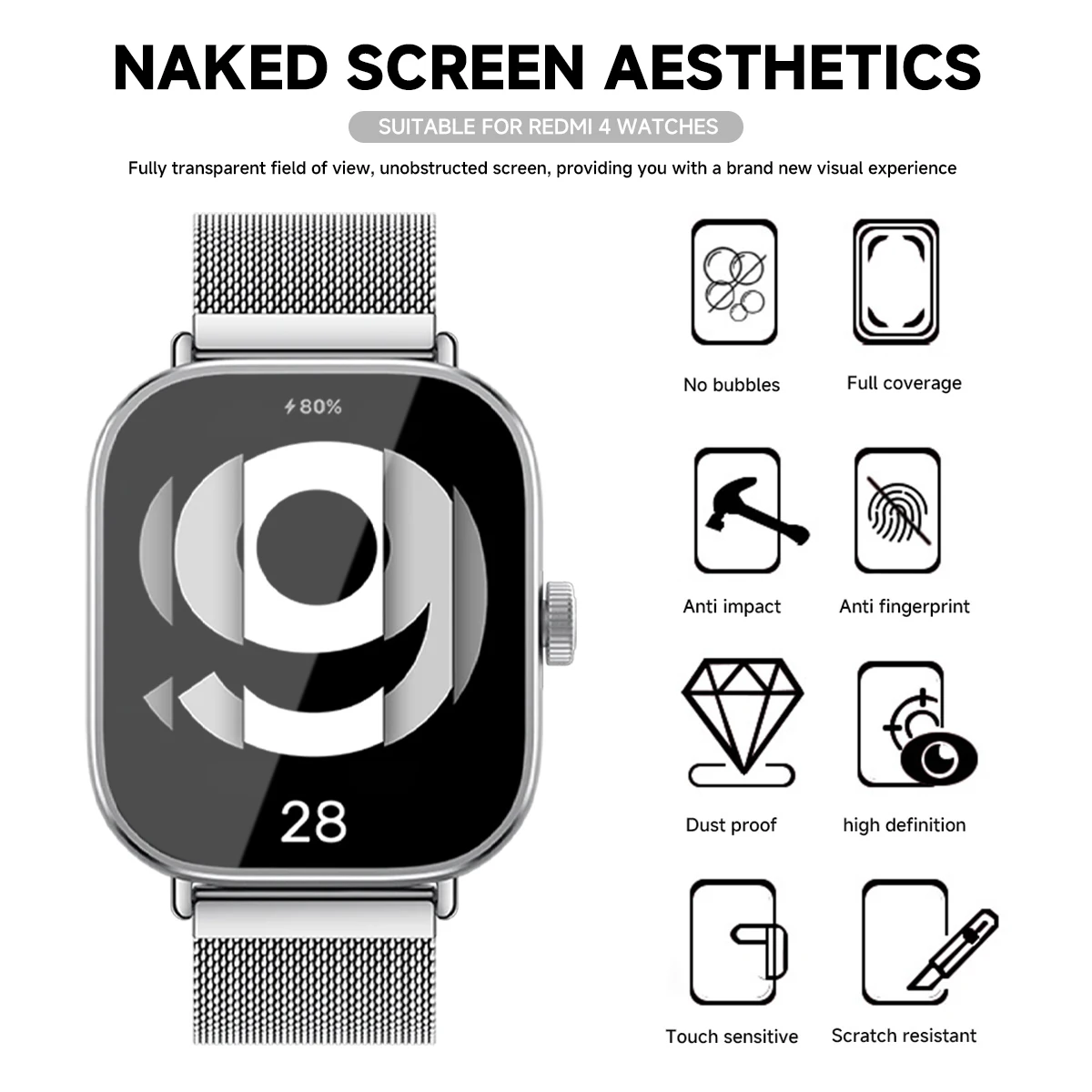 واقي شاشة من الزجاج المقسى لسا - مراجعة Smartwatch Screen Film وسعره